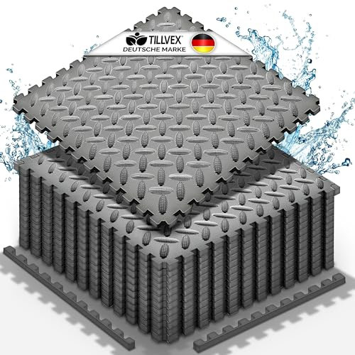 tillvex® Lot de 60 tapis de protection de sol pour piscine et pataugeoire, tapis de sol d'extérieur - Isolation thermique - Film de sol souple