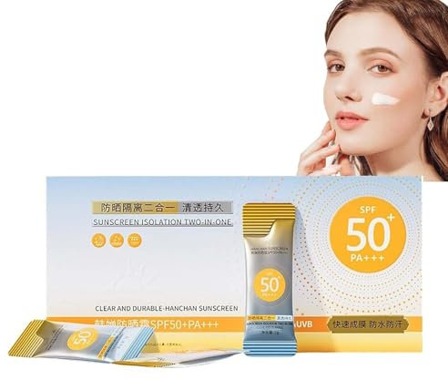 50 Stück Mini-Sonnencreme In Reisegröße, Anti-Age Sonnenschutz Sonnenschutz-Spray Mit LSF 50+, Wasserfestes Sonnenschutz Speziell Für Sportler, Erfrischender Sonnenschutzmittel (1 Karton)
