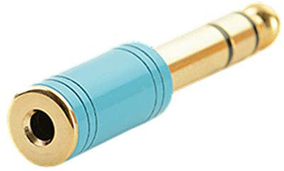 JSGHGDF Adattatore per cuffie da 6,35 mm maschio a femmina 3,5 mm, placcato oro, spina stereo e adattatore video per microfono