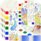 Piucrty Kindergeburtstag Gastgeschenke Aquarell Mini Wasser Malbuch 20 Seiten Kleinigkeiten Party Beschäftigung Autofahrt Kinder Nützliche Mitgebsel Wassermalbuch Pinata Füllung Kleine Geschenke
