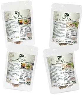 DH FOODS Pho Gewürzmischung - 4er Pack - 2x Rind + 2x Huhn - Vietnamesische Würzmischung für Reisnudelsuppe - OG ASIA - 88g