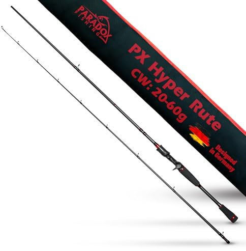 Paradox Fishing PX Hyper Baitcast Rute 2,10m I 20-60g I Baitcast Rute Hecht – Baitcaster Baitcast Combo