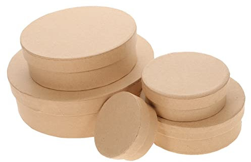 Ipetboom 5stücke Runde Geschenkboxen Aus Hochwertigem Material Für Kuchen Snacks Kekse Und Süßigkeiten Praktische Verpackung Für Partys Geburtstage Und Heimgebrauch