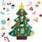 Filz Weihnachtsbaum, Neujahr Tür Wandbehang Dekorationen, DIY Filz Weihnachtsbaum Set, Filz Tannenbaum, DIY Filz Deko Weihnachtsbaum für Kinder, Filz Tannenbaum zum Schmücken mit 25 Ornamenten