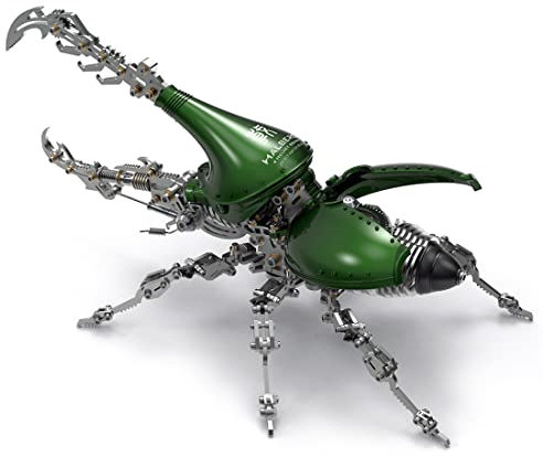 3D Metal Puzzle Kit, 3D Metal Puzzle Model Kit, 588PCS+ DIY Metal 3d Model Insects Laser Cut Model, 3D Metal Puzzle Tools Mechanical Dynastes Creative for Adults Kids - Standard Edition