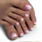 Mrltau 24 PCS Ongles de Pied à Coller, Brillance Totale, Ongle Carré, Ensemble de Faux Ongles, Ongles à Presser French