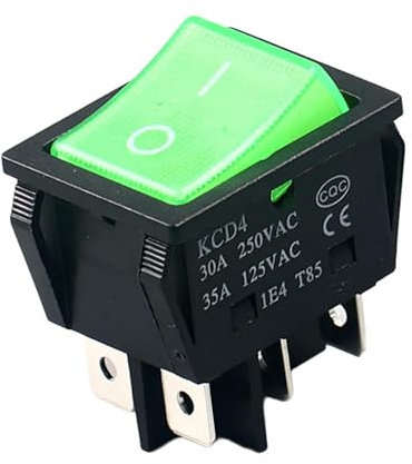 6 Pin 2 Position Rockers Toggle Switches 30Amp 250VAC LED Light Boats Marine Toggle Switches For Car Boats Breadboards