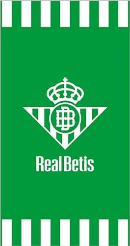 ASDITEX Real Betis Toalla de Playa, 90 x 170 cm, 100% Algodón, 340 gr/m², Verde y Blanco