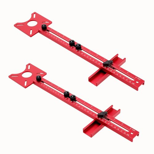 YUENPUN 2 PCS 4 in 1 Router Circle Cutting Jig, Adjustable Milling Groove Bracket，Aluminum Router Table Insert Plates for Woodworking and Board Trimming