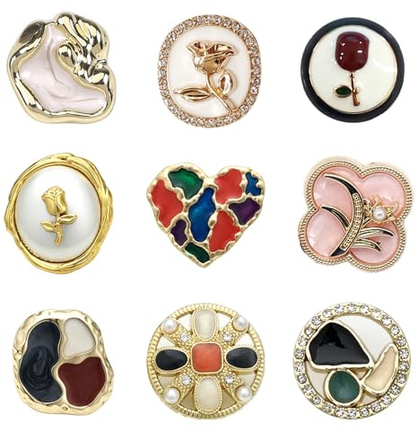 9 Stück Gold Retro Vintage Perle Knöpfe Herz KristallKnöpfe Nähen AufKnöpfe Verzierungen Runde Kunstperlen Knöpfe Faux Perle StrassKnöpfe Für Diy Crafts Schmuckherstellung Hochzeitsdekoration (5)
