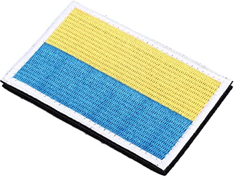 aqxreight European Countries Flag Patch Polyester Embroidered Hook and Badge for Hats Bags Jackets National Pride Accessory (Ukraine)