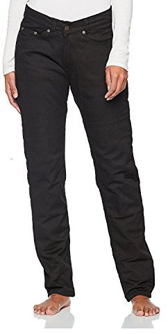 Bikers Gear Australia Ladies Black Stretch Denim Kevlar Lined Protective Motorcycle Jeans with Removable CE1621-1 Armour 10 reg