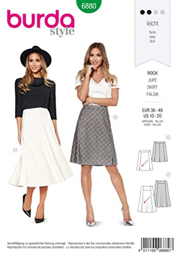 Burda Schnittmuster Rock 6880