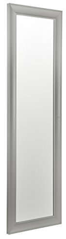 Reflex Sales 133 x 41cm Grey Wood Framed Dressing Mirror with Wall Hanging Fixings