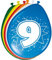 Folat 08209 - Zahlenballons/Ballon mit Zahl 9-12 / 30 cm - 8 STK.