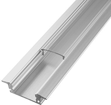 LED Schiene Aluminium Boden Decke Wand unterputz Durchsichtig Abdeckung (transparent) Profil D
