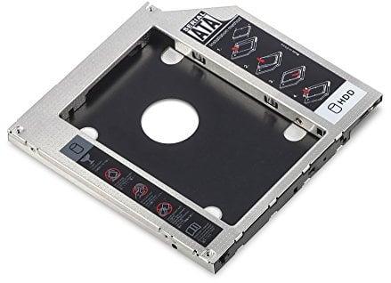 DIGITUS Telaio di montaggio SSD/HDD per alloggiamento unità CD/DVD/Blu-ray - per computer portatili - 2,5 SSD/HDD - da SATA a SATA III - altezza 9,5 mm - 6 Gbit/s