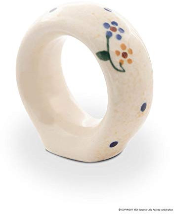 Original Bunzlauer Keramik Serviettenring D=5,0cm im Dekor 111