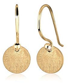 Elli Ohrringe Damen Ohrhänger Geo Plättchen Minimal Trend Matt in 925 Sterling Silber