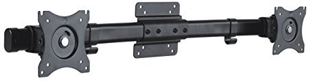 PureMounts PM-Office-AD Dual Screen Adapter für 2 Monitore 33-69 cm (13-27 Zoll), neigbar: -45° bis 45°, schwenkbar: -15° bis 15°, drehbar: -180° bis 180°, Traglast: max 10kg, VESA 100x100 schwarz
