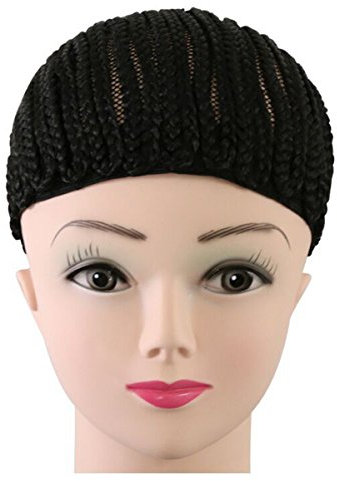 FRCOLOR Geflochtene Perücke Cap Crochet Cornrows Cap geflochtene Perücken für Frauen einstellbare häkeln Perücke Cap (mittlere Größe)
