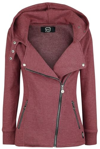 RED by EMP Damen rote Kapuzenjacke mit Kragen