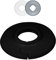 Pack of 2 single rosettes for heating pipes, cover, pipe cuff, heater, radiator, sizes: 8 mm to 60.3 mm, polyethylene in special colours (15 mm, RAL 9005)