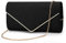 Fioeyr Damen-Clutch, elegante Pailletten, Abend-Clutch, Umschlag, Kette, Schultertaschen, glitzernde Abendtasche, Brautschmuck, Abschlussball, Party, Handtasche, Schwarz , ‎ 25.8 x 12.2 x 6.4 cm