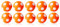 Unbekannt Kickerball, Winspeed by Robertson 35 mm, orange / weiß, Set mit 10 Stück.