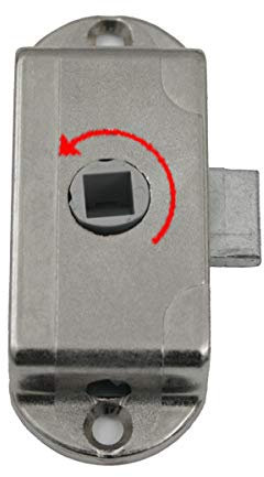 Cerradura de barra giratoria izquierda para armario, baño, caravana, autocaravana