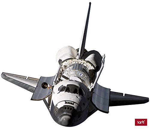 1art1 Der Weltraum Space Shuttle Wand-Tattoo | Deko Wandaufkleber für Wohnzimmer Kinderzimmer Küche Bad Flur | Wandsticker für Tür Wand Möbel/Schrank 45x35 cm
