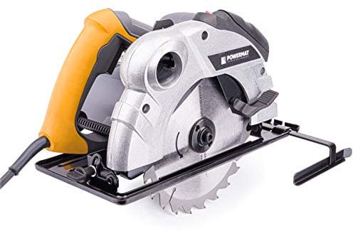 Scie circulaire à bois avec laser 2250 W 2 disques 185 mm 24/40 dents