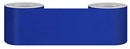 Tapetenbordüre selbstklebend zum Aufkleben für Wohnzimmer Küche Badezimmer Abnehmbare Wasserdicht Bodenleiste PVC Dekorative Bordüre Blau matt 5cm X 500cm
