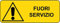 SICUREZZA SHOP ADESIVO PERICOLO FUORI SERVIZIO 125x330 mm Vinile Giallo Segnaletica Segno di Sicurezza Minimalista Funzionale