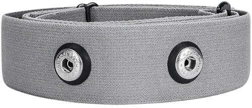 Rich Green Valley Heart Rate Monitor Chest Strap, Heart Rate Monitor Replacement Strap Sensor Band for Polar Wahoo Tickr Garmin Chest Strap(L,Gray)