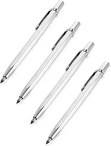 QWORK® Gravurstifte aus Wolframkarbid , reißnadel für metall für Glas, Keramik und gehärteten Stahl,4 Stück