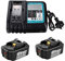 FengWings® 2X BL1850B Replace For 18V battery and charger, With Charger DC18RC Compatible with BMR102 DMR104 DMR108 DMR107, Replace For 18v Battery LXT BL1850 BL1840 BL1830 BL1815
