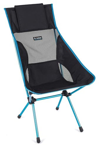 Helinox Sunset Chair | Mit seinem erweiterten Design ist Dieser Stuhl möglicherweise die ultimative Kombination aus Verstaubarkeit, Komfort und Unterstützung (Black + Pockets)