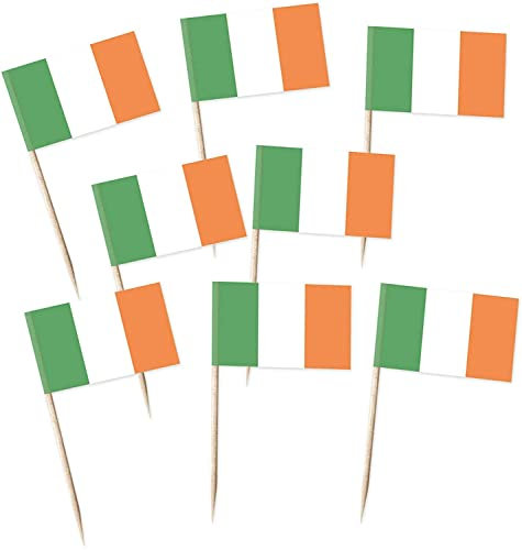 50 Stück Irish Irland Eire Sandwich Flaggen Essen Cup Kuchen Cocktail Sticks Picks Party Supplies St Patric's Day Thema