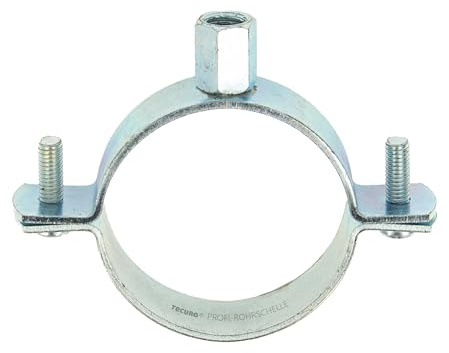 tecuro Schraub-Rohrschelle Ø 16-19 mm, M8/M10 Anschlussgewinde, verzinkt - SRS1619