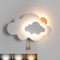 EOEO LED Wolken Kinder Wandlicht mit Zugschalter, 7W Dimmbar Kinderzimmer Wandleuchte 3000K-6000K Madchen Junge Zimmer Kinderlampe Bettlampe Wolkenform Innen Wandlampe mit Schalter,Weiß