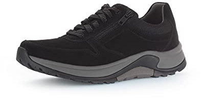 Pius Gabor Herren Sneaker Low,Halbschuhe,Wechselfußbett,zertifiziertes Leder,schnürschuhe,straßenschuhe,Strassenschuhe,Black,44.5 EU / 10 UK