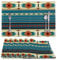 ZFRXIGN Southwestern Tischsets Platzsets Set von 6 Packungen Tribal Azteken Platzset für Esszimmer Küche Tisch Dekor Platzsets Geschenke Boho Indischer Stil Türkis Blau