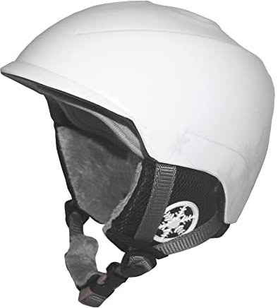 Skihelm Kinder Junior Snowboard Helm Ski für Mädchen Jungen Jugend Kleinkinder Snowboardhelm Schutz zum Skifahren inkl. Skibrillenhalterung Skaterhelm Größe XS S Kopfumfang 47-51cm (Weiß)