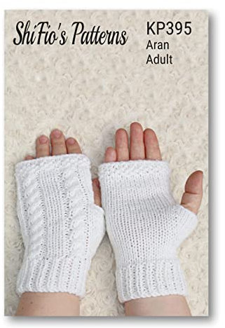 Knitting Pattern for Adults Fingerless Gloves, Finger Less Mitts Pattern, Aran Yarn, Knitted Straight, This is NOT A Pair of Fingerless Gloves, This is one Pattern, Booklet,Craft KP395