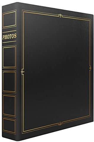 Ceanothe Album Photo 10x15 cm Pochette Noir Cordoue 200 Photos 11,5x15 100 Pages Couverture en Simili Cuir Autocollantes - Élégant et Durable Idéal Mariage Famille et Voyage –Fabriqué en France