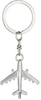 ARFUKA Schlüsselanhänger Edelstahl Auto Schlüsselanhänger Flugzeug Anhänger Metall Keychain Schlüsselbund Geburtstag Weihnachtsgeschenke für Männer und Frauen