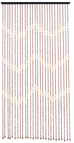 simimasen 90x175cm Bambus-Vorhang - Türvorhang Holz Insektenschutz Holzperlenvorhang Handarbeit Holzperlen Vorhang Raumteiler Deko Vorhänge