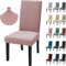 Ystyle Housse De Chaise 2 Pièces, Housse Chaise Salle À Manger Moderne Élastique, Couvre Chaise Extensible, pour Les Housse De Chaise De Salle À Manger Décoratives, Rose Pâle