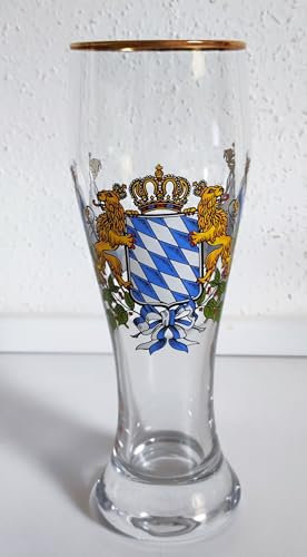 Rahm & AngiesStrickZauber vendido: vaso de cerveza blanca/cerveza blanca/vaso de trigo / 0,3 litros/escudo bávaro